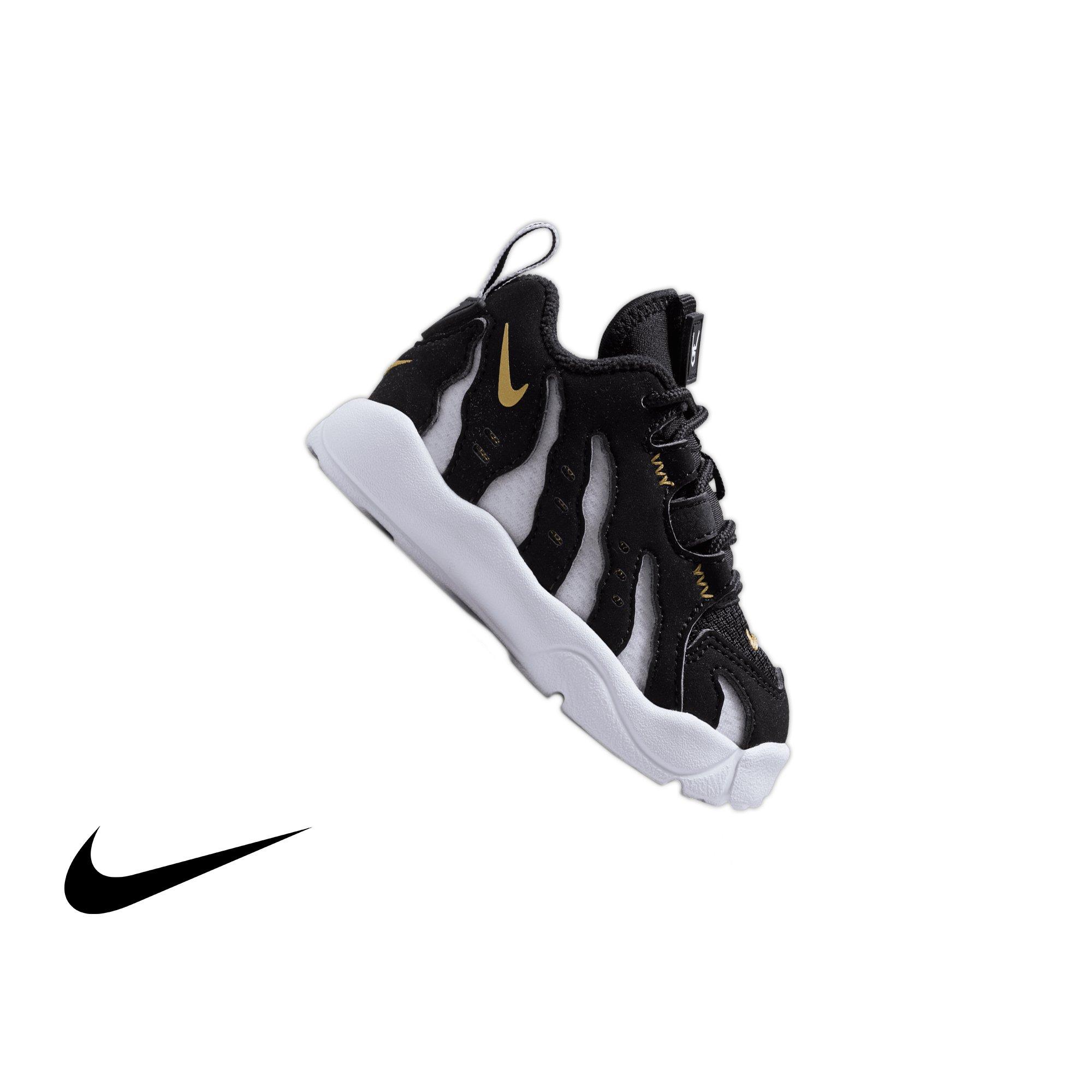 Nike Air DT Max '96 Low "Black/White" Toddler Kids' Shoe - BLACK/METALLIC GOLD/WHITE